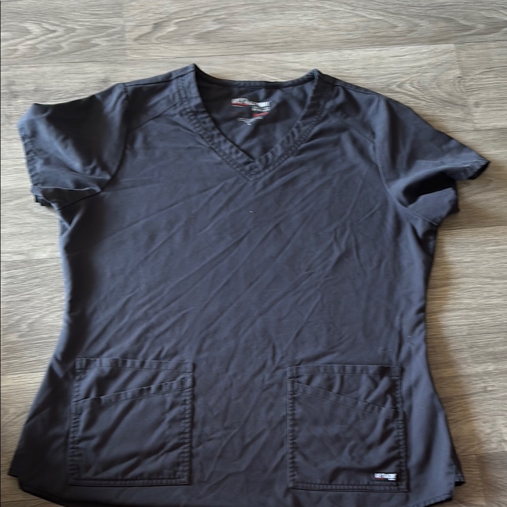 Black V-Neck Scrub Top